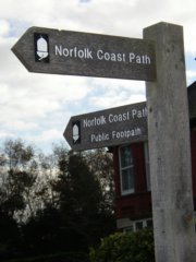 Norfolk coast path sign